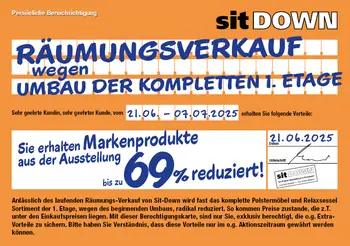 Räumungsverkauf wegen Umbau - bis zu 69% Rabatt auf Markenprodukte